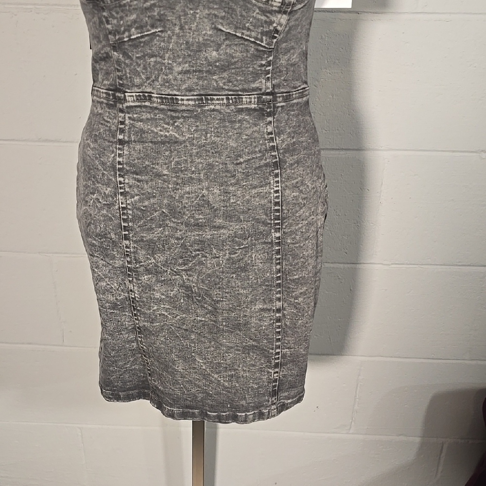 Parisian Works Gray Ruched Bodycon Mini Dress - Picture 4 of 10